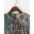 Women's Long Sleeve Chiffon Print Dress